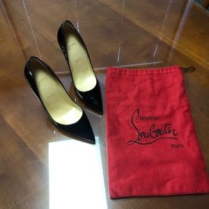 So Kate Christian Louboutin Black Patent Heels